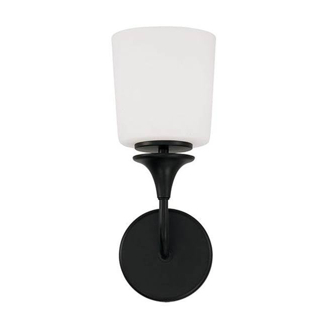 Capital Lighting 648911MB-541 Matte Black 5.5''w X 13.75''h 1-light Sconce In Matte Black With Soft White Glass Image 3