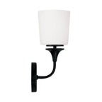 Capital Lighting 648911MB-541 Matte Black 5.5''w X 13.75''h 1-light Sconce In Matte Black With Soft White Glass Image 2