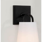Capital Lighting Brody 6''w X 11''h 1-light Sconce In Aged Brass With White Fabric Shade
