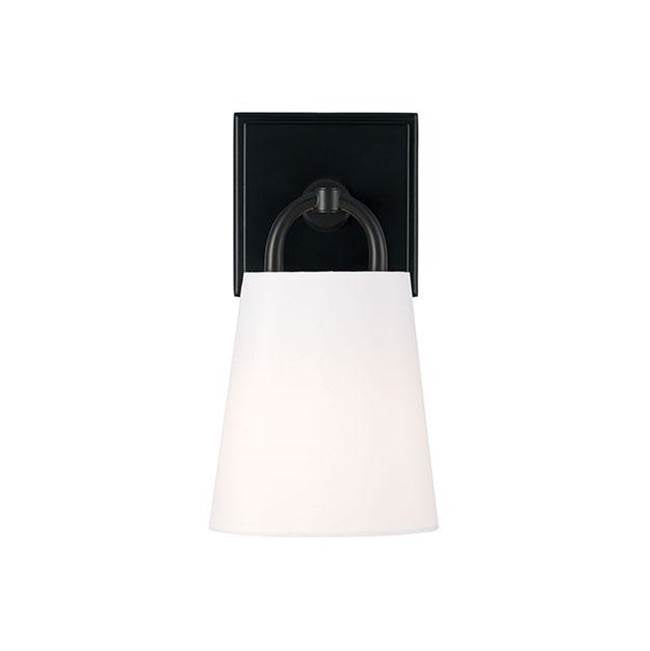Capital Lighting 649411MB Matte Black 6''w X 11''h 1-light Sconce In Matte Black With White Fabric Shade Image 3