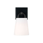 Capital Lighting 649411MB Matte Black 6''w X 11''h 1-light Sconce In Matte Black With White Fabric Shade Image 3