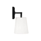 Capital Lighting 649411MB Matte Black 6''w X 11''h 1-light Sconce In Matte Black With White Fabric Shade Image 2