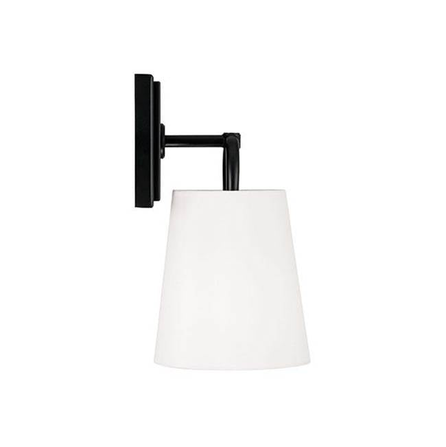 Capital Lighting 649411MB Matte Black 6''w X 11''h 1-light Sconce In Matte Black With White Fabric Shade Image 2