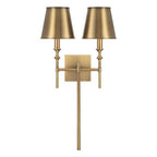 Capital Lighting 649721AD-708 Aged Brass 14.5''w X 26''h 2-light Sconce In Aged Brass With Metal Shades With White Interior Image 3