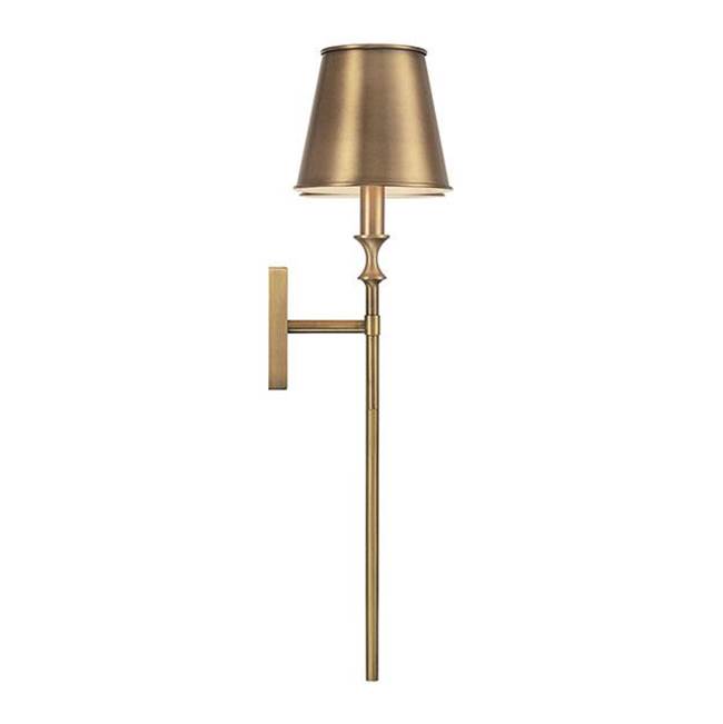 Capital Lighting 649721AD-708 Aged Brass 14.5''w X 26''h 2-light Sconce In Aged Brass With Metal Shades With White Interior Image 2