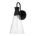 Capital Lighting 650311XK Textured Black 7.25''w X 16.25''h 1-light Sconce In Textured Black With Clear Glass Image 1
