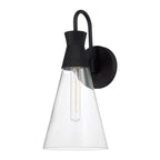 Capital Lighting 650311XK Textured Black 7.25''w X 16.25''h 1-light Sconce In Textured Black With Clear Glass Image 1