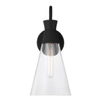 Capital Lighting 650311XK Textured Black 7.25''w X 16.25''h 1-light Sconce In Textured Black With Clear Glass Image 3