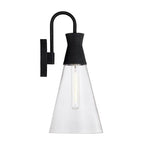 Capital Lighting 650311XK Textured Black 7.25''w X 16.25''h 1-light Sconce In Textured Black With Clear Glass Image 2