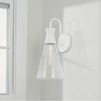 Capital Lighting 650311XW Textured White 7.25''w X 16.25''h 1-light Sconce In Textured White With Clear Glass Image 4