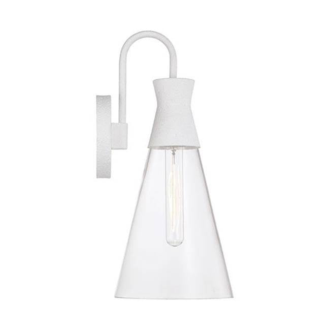 Capital Lighting 650311XW Textured White 7.25''w X 16.25''h 1-light Sconce In Textured White With Clear Glass Image 2