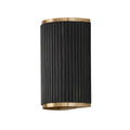 Capital Lighting 650721KR Black Stain,Matte Brass 7.50''w X 12''h 2-light Sconce In Matte Brass And Handcrafted Mango Wood In Black Stain Image 1