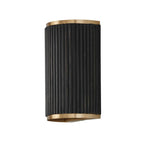 Capital Lighting 650721KR Black Stain,Matte Brass 7.50''w X 12''h 2-light Sconce In Matte Brass And Handcrafted Mango Wood In Black Stain Image 1