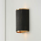 Capital Lighting Donovan 7.50''w X 12''h 2-light Sconce In Matte Brass And Handcrafted Mango Wood In Black Stain