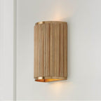 Capital Lighting Donovan 7.50''w X 12''h 2-light Sconce In Matte Brass And Handcrafted Mango Wood In Black Stain