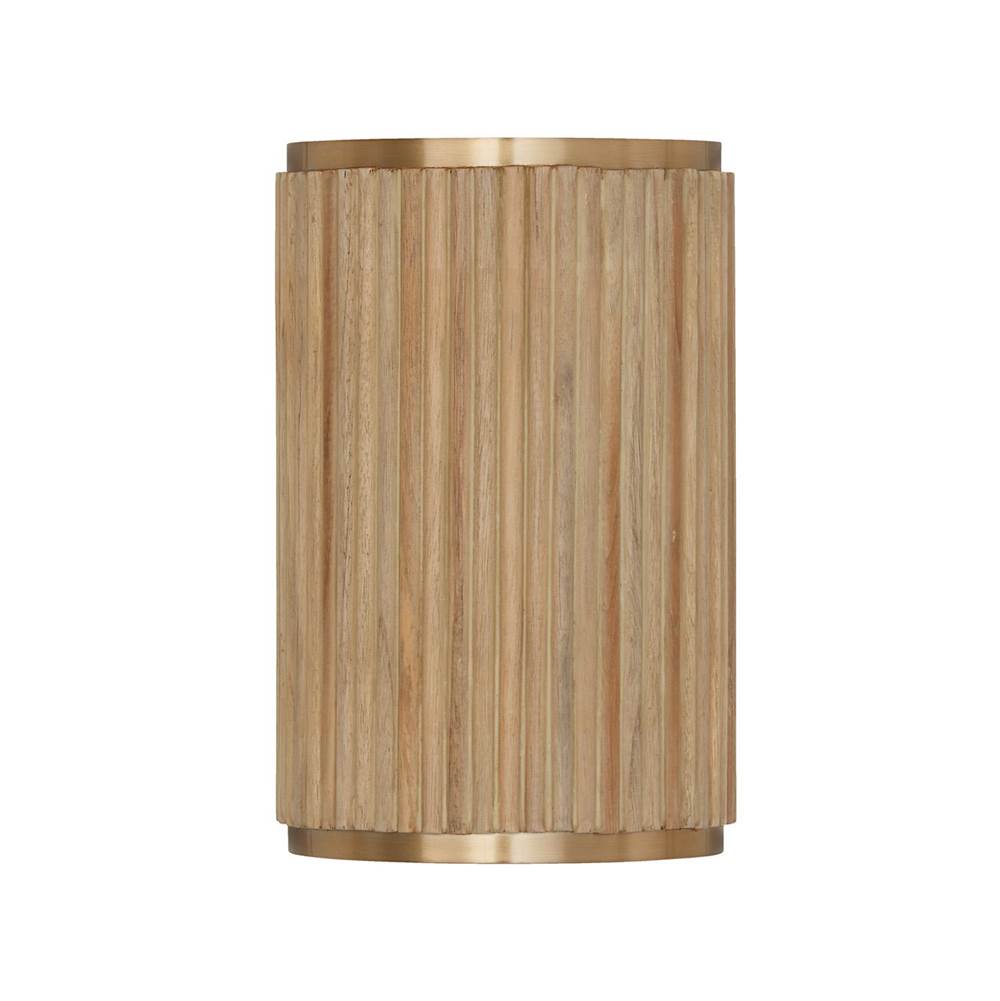 Capital Lighting 650721WS White Wash,Matte Brass 7.50''w X 12''h 2-light Sconce In Matte Brass And Handcrafted Mango Wood In White Wash Image 4