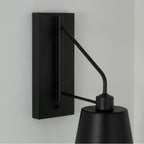 Capital Lighting 651311MB Matte Black 6.75''w X 24.50''h 1-light Modern Metal Sconce In Matte Black With White Interior Image 3