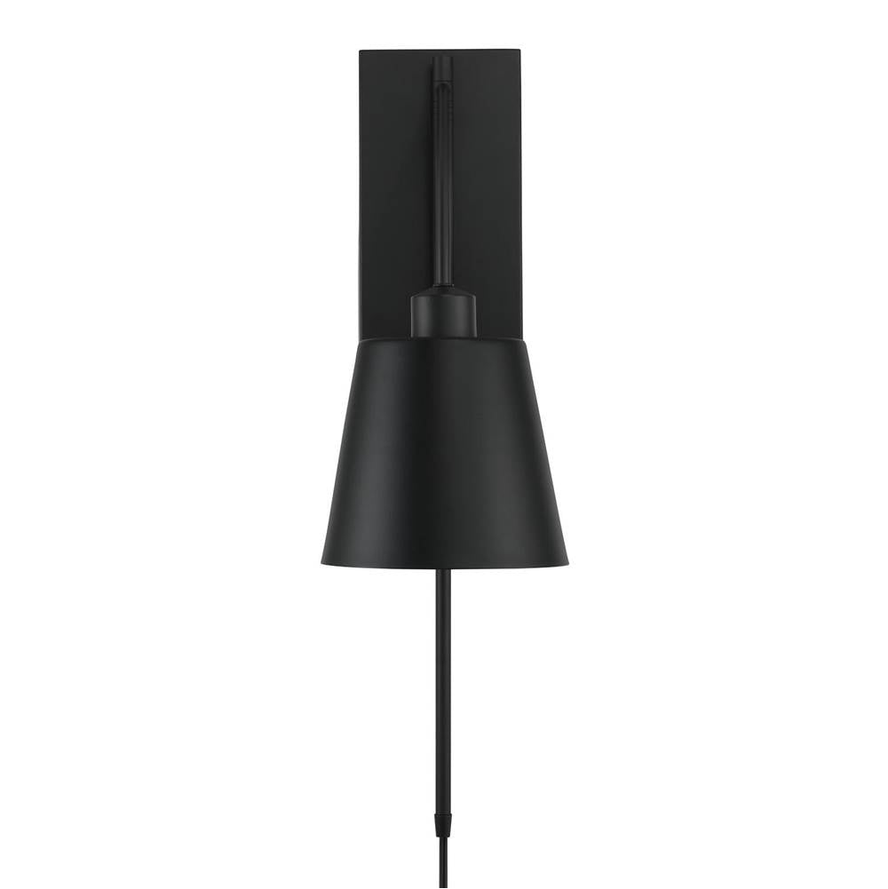 Capital Lighting 651311MB Matte Black 6.75''w X 24.50''h 1-light Modern Metal Sconce In Matte Black With White Interior Image 5
