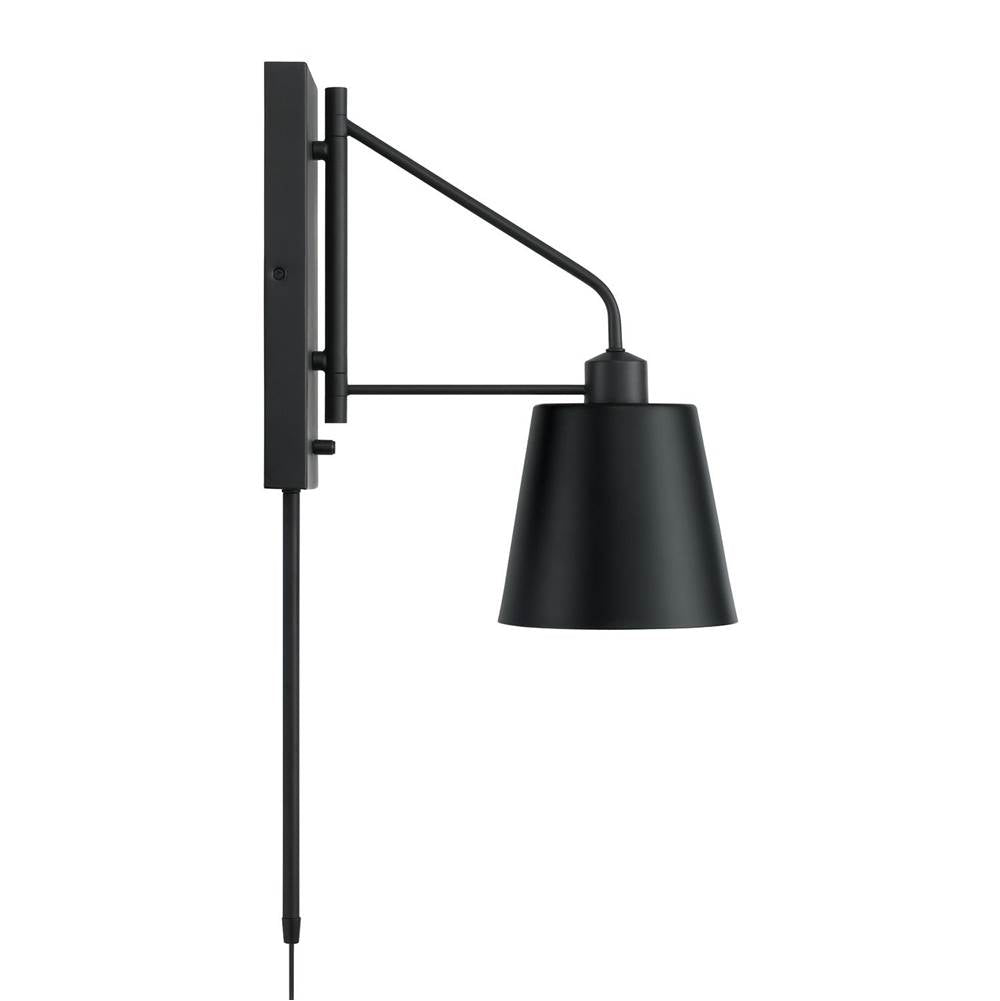 Capital Lighting 651311MB Matte Black 6.75''w X 24.50''h 1-light Modern Metal Sconce In Matte Black With White Interior Image 4