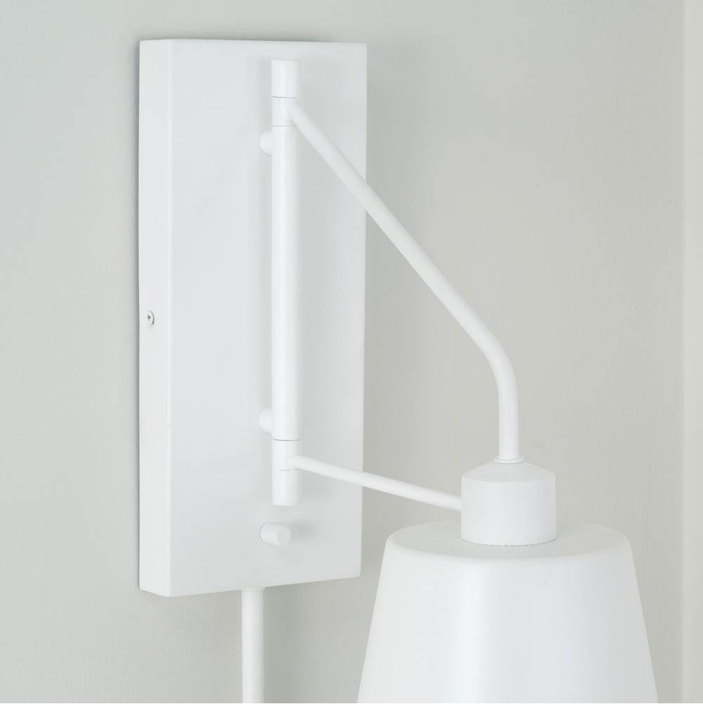 Capital Lighting 651311WE Matte White 6.75''w X 24.50''h 1-light Modern Metal Sconce In White Image 8