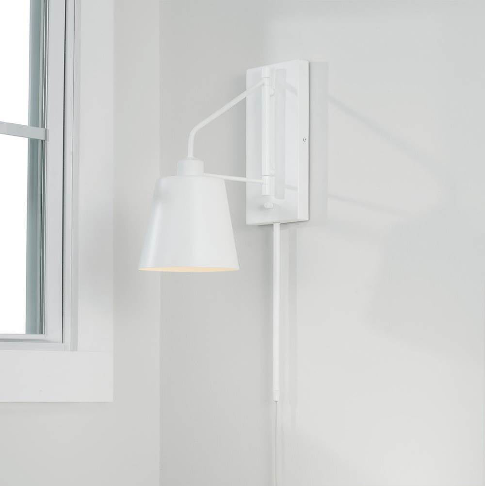 Capital Lighting 651311WE Matte White 6.75''w X 24.50''h 1-light Modern Metal Sconce In White Image 6