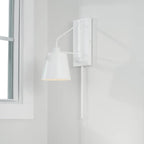 Capital Lighting 651311WE Matte White 6.75''w X 24.50''h 1-light Modern Metal Sconce In White Image 6