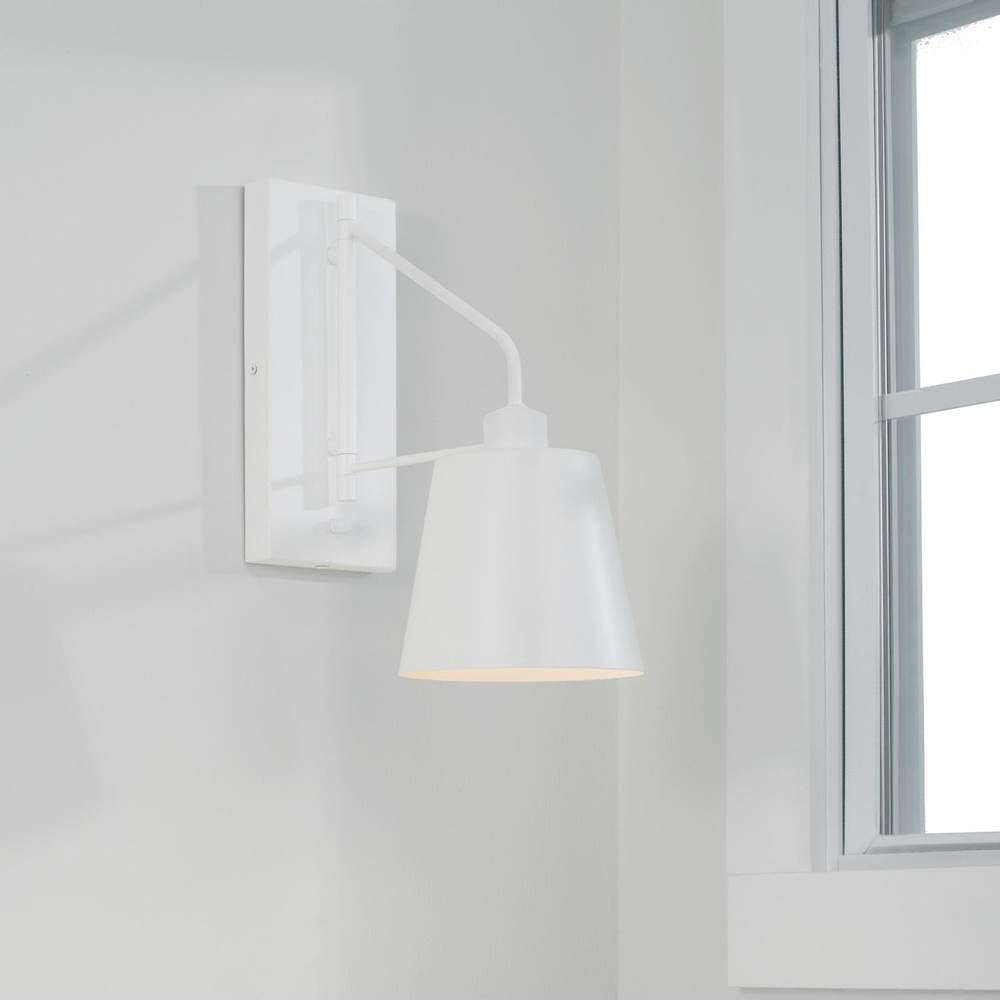 Capital Lighting 651311WE Matte White 6.75''w X 24.50''h 1-light Modern Metal Sconce In White Image 5