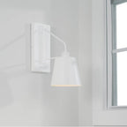 Capital Lighting 651311WE Matte White 6.75''w X 24.50''h 1-light Modern Metal Sconce In White Image 5
