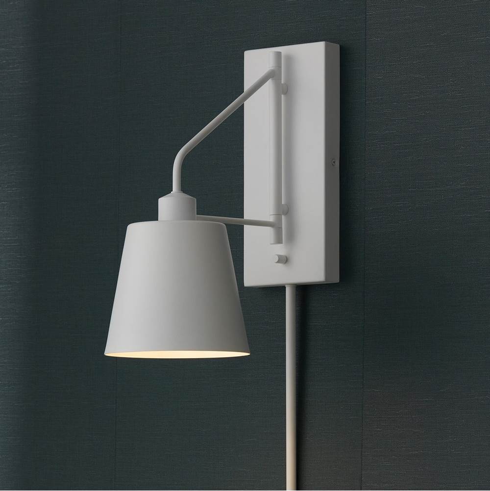Capital Lighting Alden 6.75''w X 24.50''h 1-light Modern Metal Sconce In Matte Black With White Interior