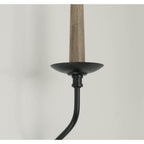 Capital Lighting 651511MB Matte Black 5''w X 26''h 1-light Sconce In Matte Black With Interchangeable Faux Wood Or Matte Black Candle Sleeve Image 6