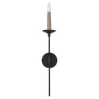 Capital Lighting 651511MB Matte Black 5''w X 26''h 1-light Sconce In Matte Black With Interchangeable Faux Wood Or Matte Black Candle Sleeve Image 5