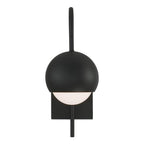 Capital Lighting 651611BI Black Iron 6''w X 15.50''h 1-light Circular Globe Sconce In Black Iron With Soft White Glass Image 4