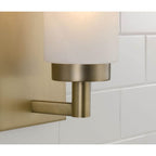 Capital Lighting 651711AD Aged Brass 5''w X 11''h 1-light Cylindrical Sconce In Aged Brass With Faux Alabaster Glass Image 6