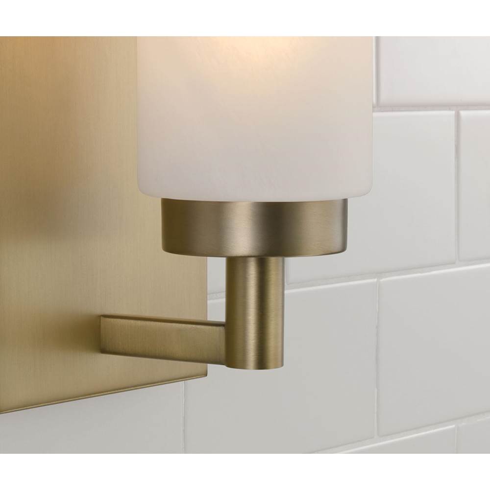 Capital Lighting 651711AD Aged Brass 5''w X 11''h 1-light Cylindrical Sconce In Aged Brass With Faux Alabaster Glass Image 6