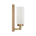 Capital Lighting 651711AD Aged Brass 5''w X 11''h 1-light Cylindrical Sconce In Aged Brass With Faux Alabaster Glass Image 4