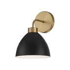 Capital Lighting 652011AB Aged Brass,Black 7.50''w X 11''h 1-light Sconce In Aged Brass And Black Image 1