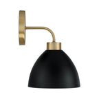 Capital Lighting 652011AB Aged Brass,Black 7.50''w X 11''h 1-light Sconce In Aged Brass And Black Image 3