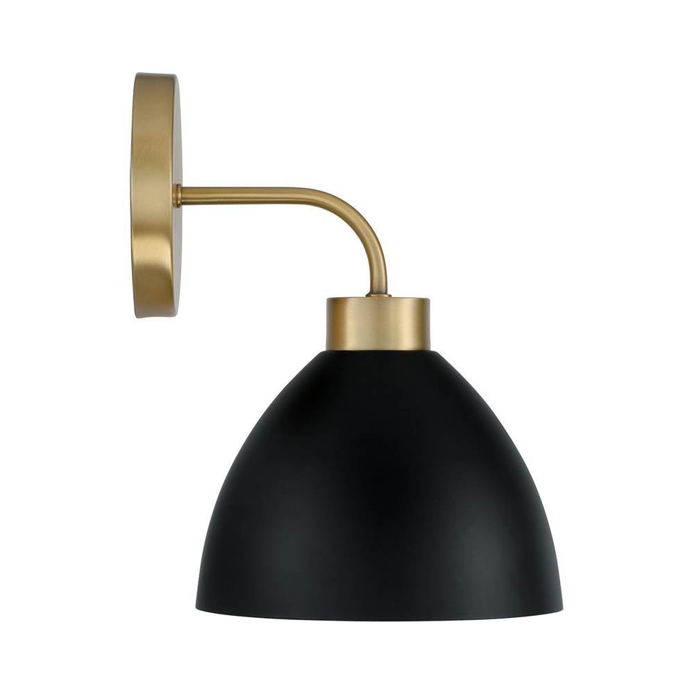 Capital Lighting 652011AB Aged Brass,Black 7.50''w X 11''h 1-light Sconce In Aged Brass And Black Image 3
