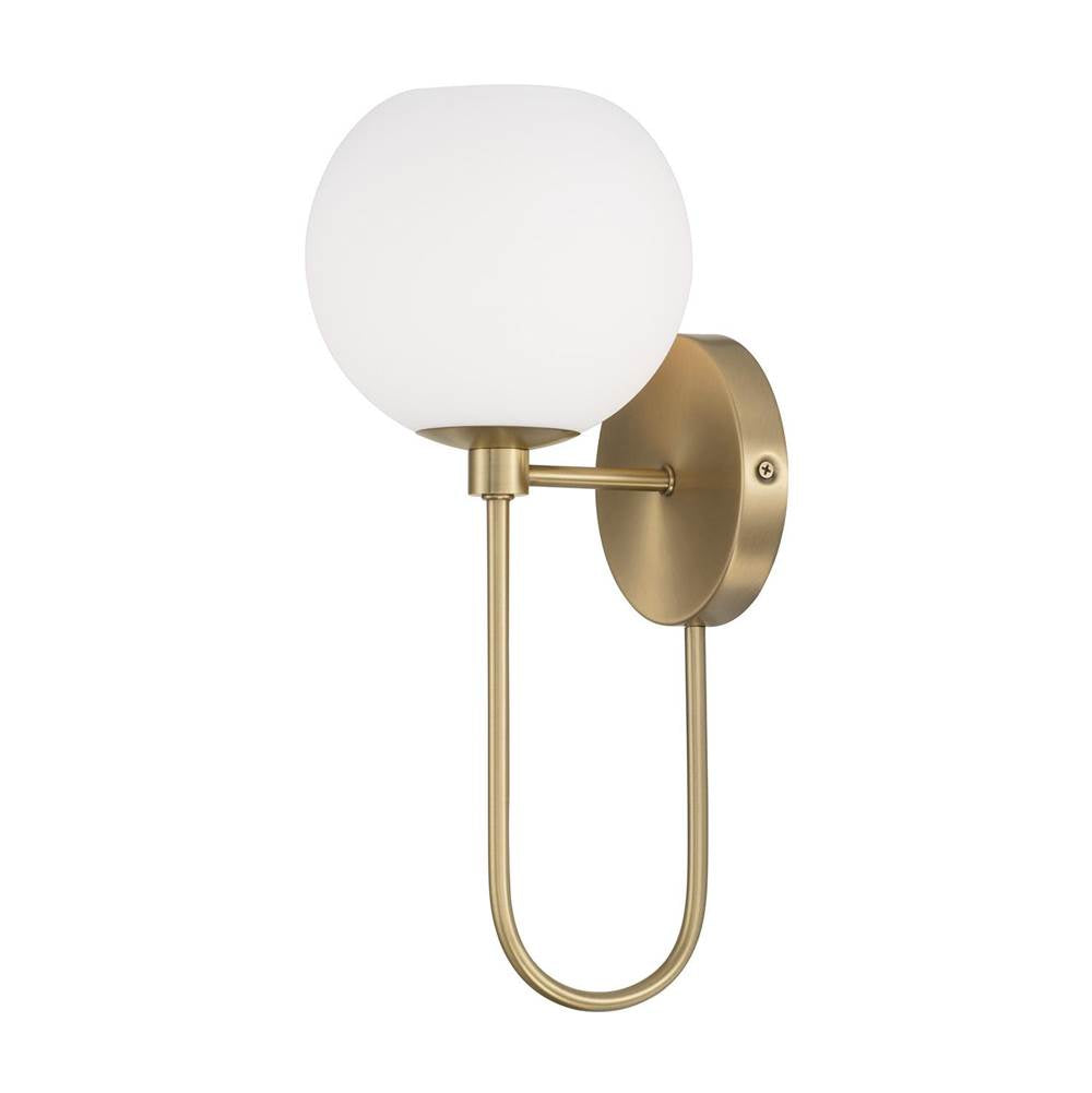 Capital Lighting 652111AD-548 Aged Brass 6.50''w X 15.25''h 1-light Circular Globe Sconce In Aged Brass Image 1