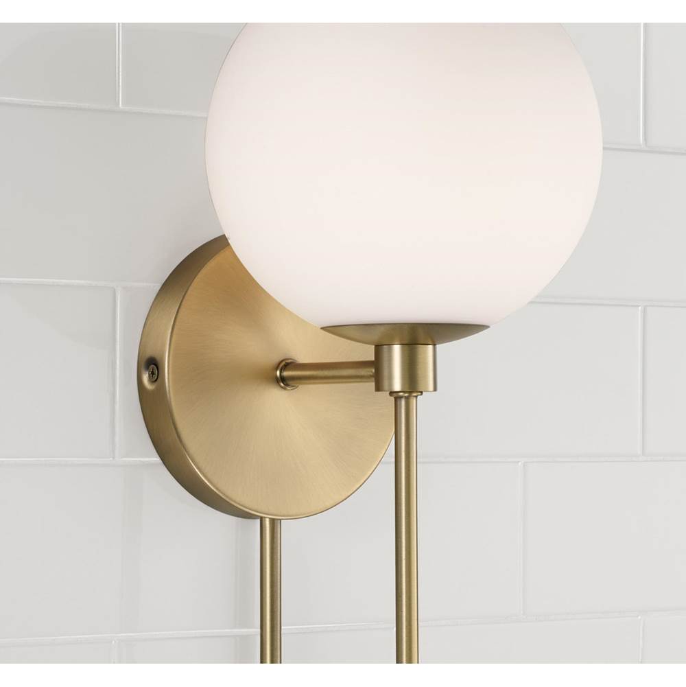 Capital Lighting 652111AD-548 Aged Brass 6.50''w X 15.25''h 1-light Circular Globe Sconce In Aged Brass Image 5