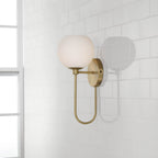 Capital Lighting Ansley 6.50''w X 15.25''h 1-light Circular Globe Sconce In Aged Brass