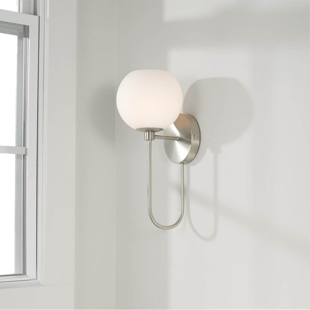 Capital Lighting Ansley 6.50''w X 15.25''h 1-light Circular Globe Sconce In Aged Brass