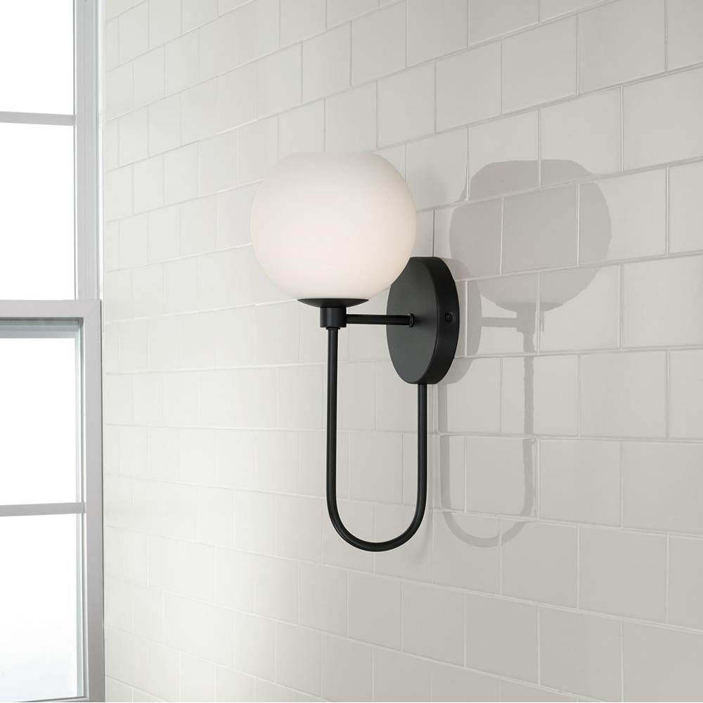 Capital Lighting Ansley 6.50''w X 15.25''h 1-light Circular Globe Sconce In Aged Brass
