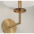 Capital Lighting 652211AD Aged Brass 10''w X 14.75''h 1-light Sconce In Aged Brass With White Fabric Stay-straight Shade And Interchangeable Clear Or Tortoise Shell Bobeche Image 7