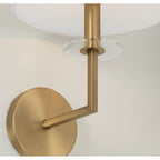 Capital Lighting 652211AD Aged Brass 10''w X 14.75''h 1-light Sconce In Aged Brass With White Fabric Stay-straight Shade And Interchangeable Clear Or Tortoise Shell Bobeche Image 6