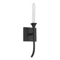 Capital Lighting 652311BI Black Iron 5''w X 16.25''h 1-light Sconce In Black Iron With Interchangeable White Or Black Iron Candle Sleeve Image 1