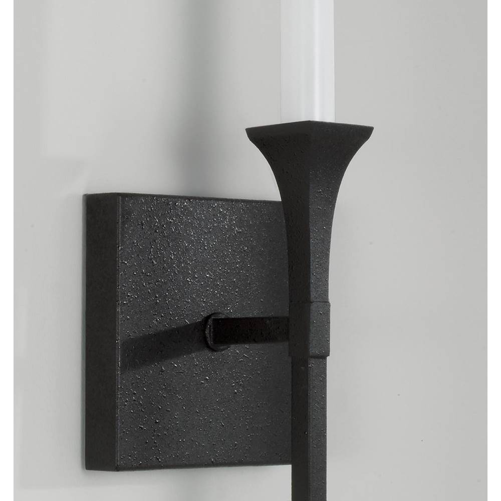 Capital Lighting 652311BI Black Iron 5''w X 16.25''h 1-light Sconce In Black Iron With Interchangeable White Or Black Iron Candle Sleeve Image 6