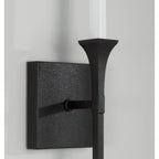 Capital Lighting 652311BI Black Iron 5''w X 16.25''h 1-light Sconce In Black Iron With Interchangeable White Or Black Iron Candle Sleeve Image 6