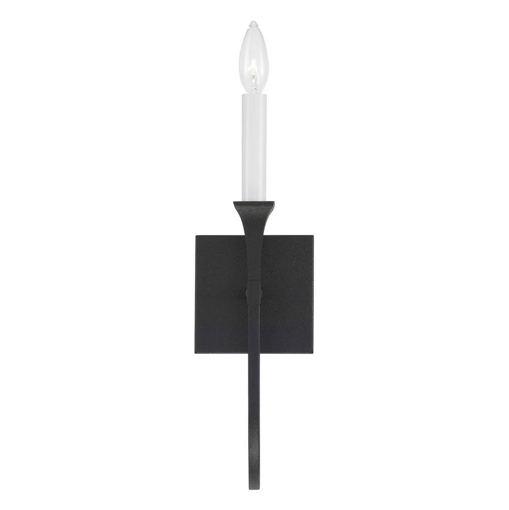 Capital Lighting 652311BI Black Iron 5''w X 16.25''h 1-light Sconce In Black Iron With Interchangeable White Or Black Iron Candle Sleeve Image 5