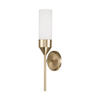 Capital Lighting 652411MA Matte Brass 5''w X 19.75''h 1-light Cylindrical Sconce In Matte Brass With Soft White Glass Image 1